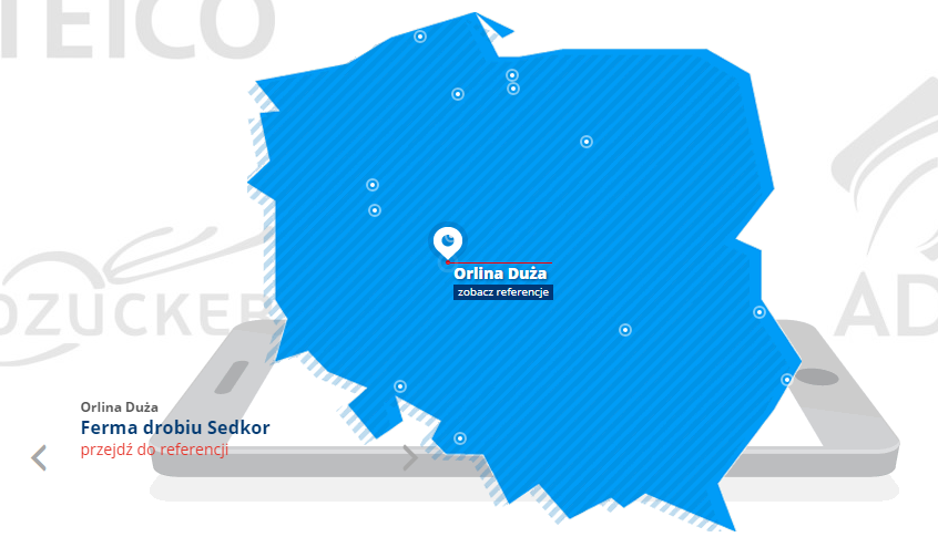 Mapa realizacji Promat-Woda